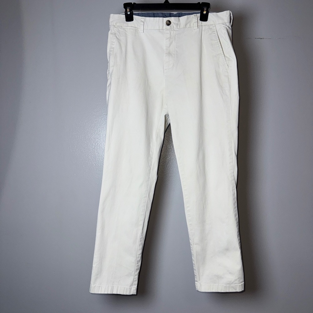Vineyard Vines Mens 33x30 Breaker Pants Light Khaki/Cream Chino Stretch Cotton
